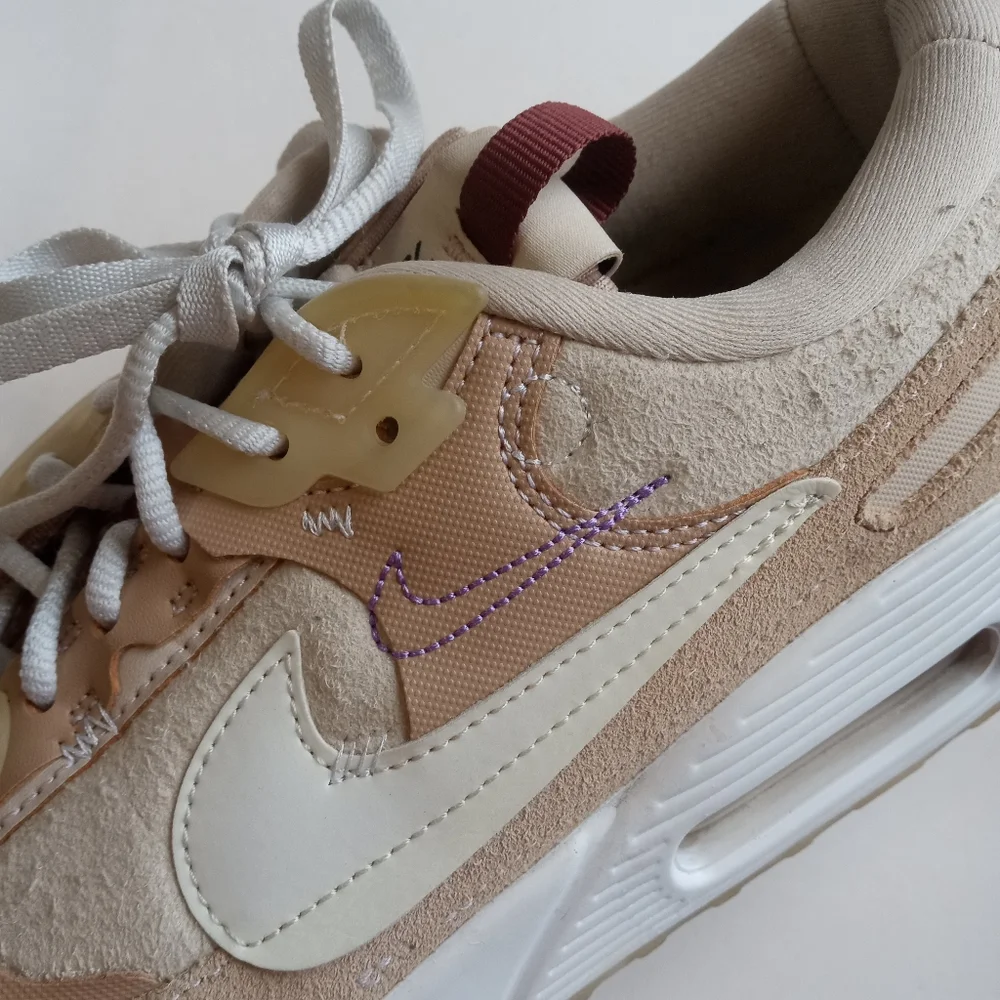 SOLDNike Air Max 90 Futura Serena Williams Sanddrift White Hemp Sneakers - Picture 9 of 11